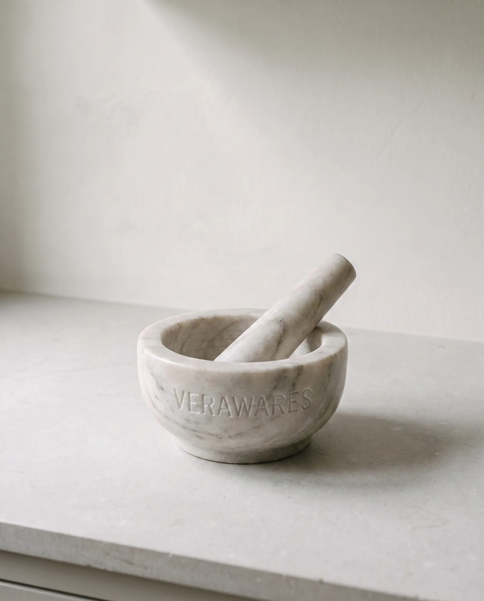Mortar & Pestle — Honed marble mortar and pestle